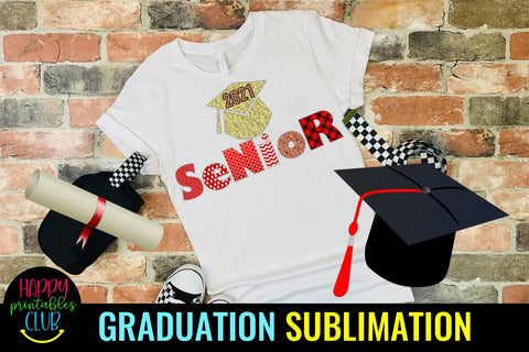 Senior 2021 Sublimation- Graduation Sublimation PNG Sublimation Happy Printables Club 