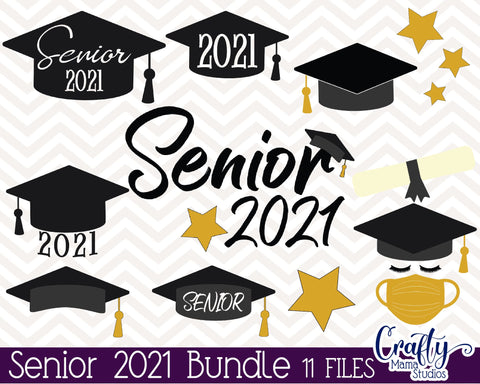 Senior 2021 SVG, 2021 Graduation Bundle, Senior 2021 Bundle SVG Crafty Mama Studios 