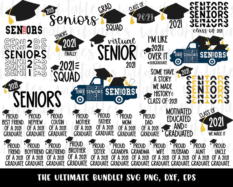 Senior 2021 SVG, Class of 2021 Svg, Graduation Svg, Graduation Cap Svg, Seniors 21 svg, svgs for cricut, SVG WildOakSVG 
