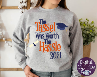 Senior 2021 SVG, Class Of 2021, Tassel Is Worth The Hassle SVG Crafty Mama Studios 