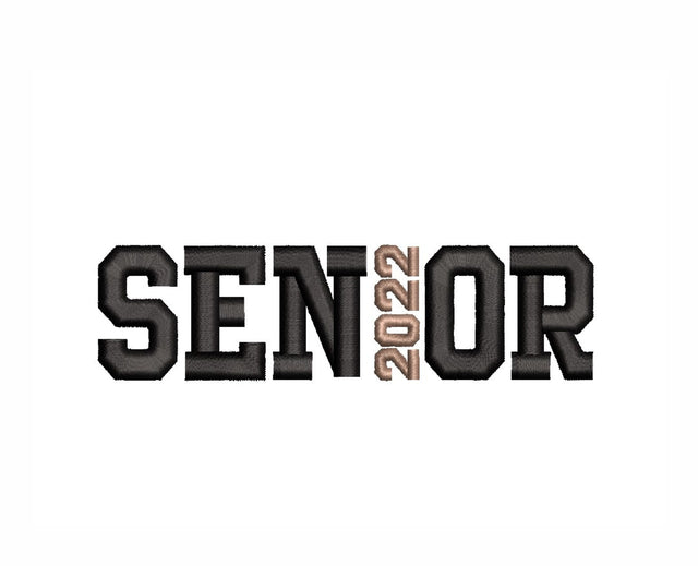 Senior 2022 Embroidery Design, Graduation Embroidery File, 3 sizes Embroidery/Applique DESIGNS Nino Nadaraia 