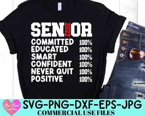 Senior 2022 Nutrition Facts SVG, Class Of 2022 Svg, Graduation Svg SVG She Shed Craft Store 
