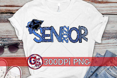 Senior 2022 Royal Black White PNG for Sublimation Sublimation Greedy Stitches 