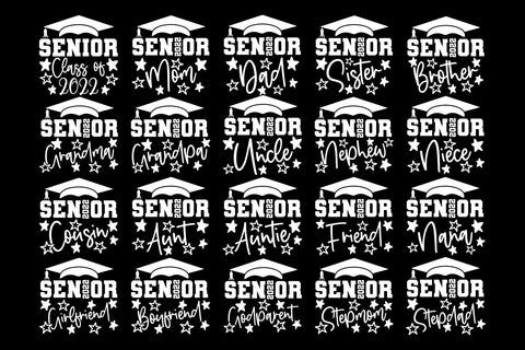 Senior 2022 SVG Bundle, Graduation Svg, Png, Dxf, Senior Mom Svg, Senior Dad Svg, Graduation Bundle, Class of 2022 Svg, Cricut Svg Files SVG TonisArtStudio 