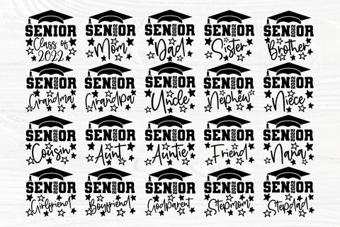 Senior 2022 SVG Bundle, Graduation Svg, Png, Dxf, Senior Mom Svg, Senior Dad Svg, Graduation Bundle, Class of 2022 Svg, Cricut Svg Files SVG TonisArtStudio 