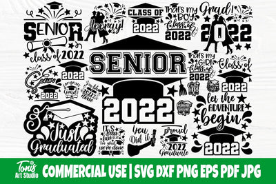 Senior 2022 SVG, Class of 2022 Svg Bundle, Graduation Svg Cut Files SVG TonisArtStudio 