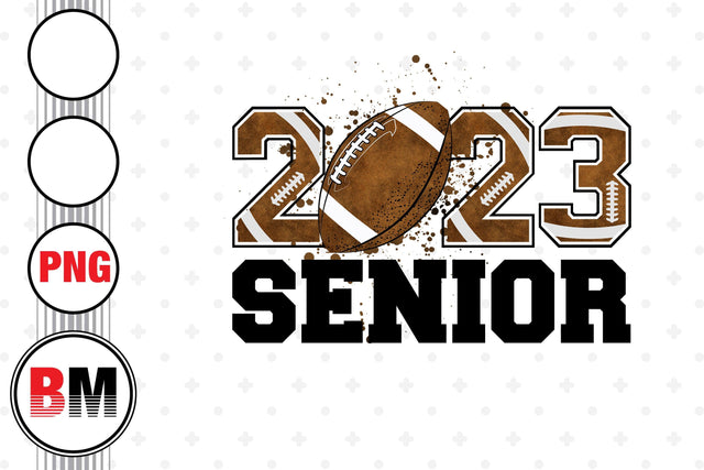 Senior 2023 Football Leopard PNG Files Sublimation BMDesign 