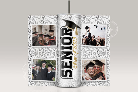 Senior 2023 Photo Tumbler, Graduation 2023 Tumbler, Add Your Own Photo, Senior 2023 Tumbler, 20oz Skinny Tumbler, Graduation Wrap, Digital Sublimation Syre Digital Creations 
