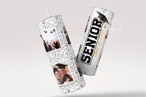 Senior 2023 Photo Tumbler, Graduation 2023 Tumbler, Add Your Own Photo, Senior 2023 Tumbler, 20oz Skinny Tumbler, Graduation Wrap, Digital Sublimation Syre Digital Creations 