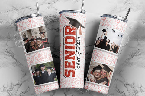 Senior 2023 Photo Tumbler, Graduation 2023 Tumbler, Add Your Own Photo, Senior 2023 Tumbler, 20oz Skinny Tumbler, Graduation Wrap, Digital Sublimation Syre Digital Creations 