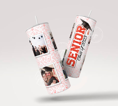 Senior 2023 Photo Tumbler, Graduation 2023 Tumbler, Add Your Own Photo, Senior 2023 Tumbler, 20oz Skinny Tumbler, Graduation Wrap, Digital Sublimation Syre Digital Creations 