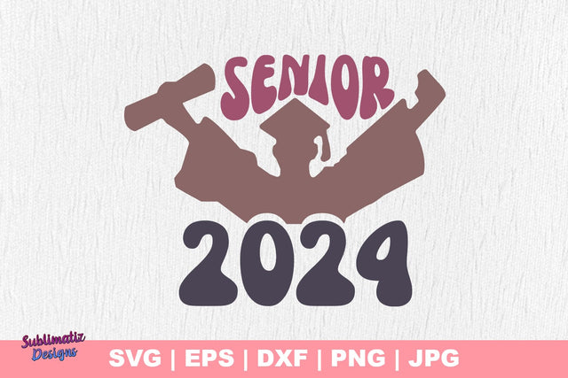 Senior 2024 Graduate Silhouette SVG, Vector File, Cut File SVG Sublimatiz Designs 