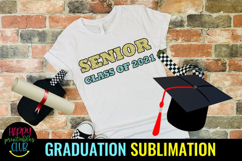 Senior Class of 2021 Sublimation- Graduation Sublimation PNG Sublimation Happy Printables Club 