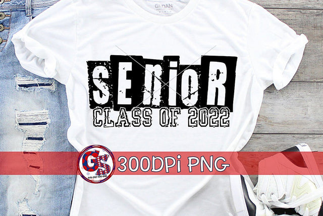 Senior Class of 2022 News Paper Cut Out PNG for Sublimation Sublimation Greedy Stitches 