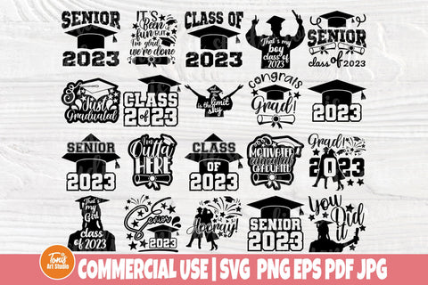 Senior Class of 2023 SVG PNG - Graduation Svg Bundle - Instant Download - Cricut - Silhouette SVG TonisArtStudio 