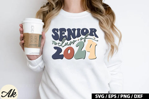 Senior class of 2024 Retro SVG SVG akazaddesign 