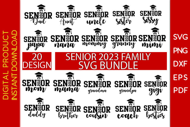 Senior Family 2023 SVG Bundle Cut File SVG Creativedesigntee 