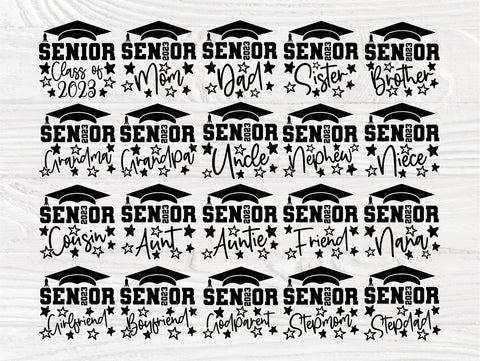 Senior Family 2023 SVG Bundle, Graduation Cut Files, Proud Graduate SVG TonisArtStudio 