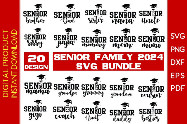 Senior Family 2024 SVG Bundle Cut File SVG Creativedesigntee 