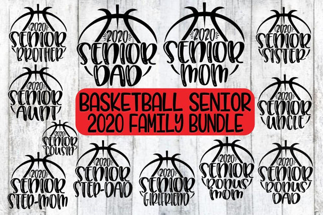 Senior Family Bundle 2020 Basketball - SVG - DXF - EPS - PNG SVG On the Beach Boutique