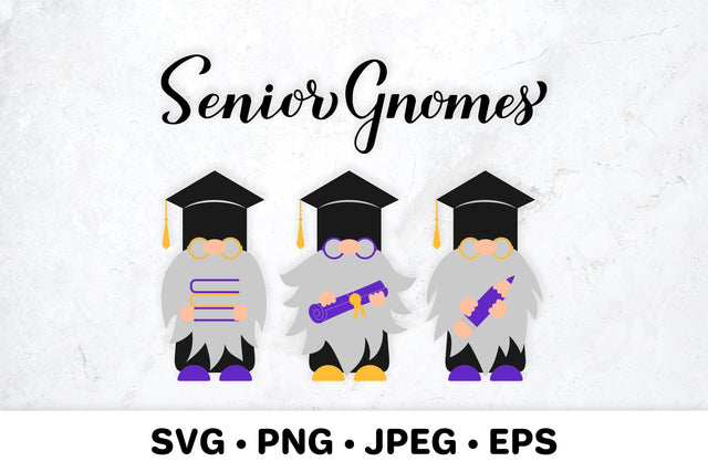 Senior gnomes SVG. Graduation gnomes. Funny grad quote SVG LaBelezoka 