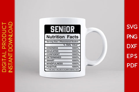 Senior Nutrition Facts SVG PNG PDF Cut File SVG Creativedesigntee 