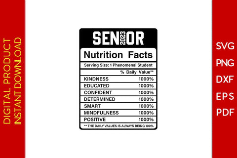 Senior Nutrition Facts SVG PNG PDF Cut File SVG Creativedesigntee 