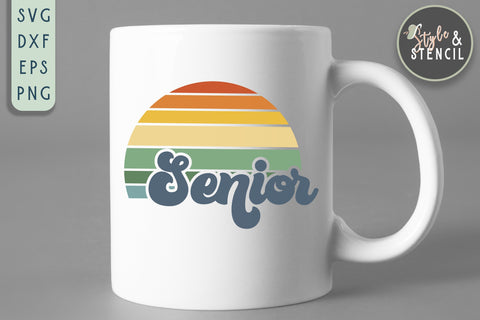 Senior SVG | Sunset | Graduation SVG Style and Stencil 
