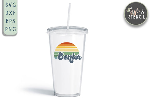 Senior SVG | Sunset | Graduation SVG Style and Stencil 