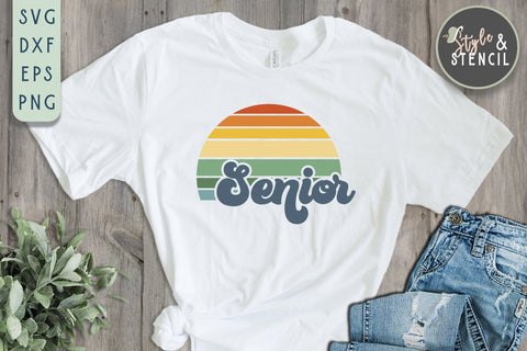 Senior SVG | Sunset | Graduation SVG Style and Stencil 