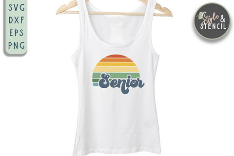 Senior SVG | Sunset | Graduation SVG Style and Stencil 