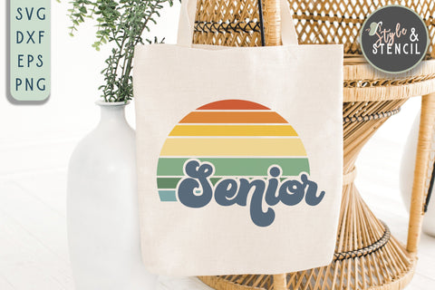 Senior SVG | Sunset | Graduation SVG Style and Stencil 