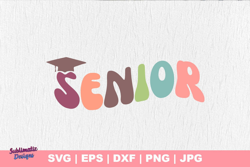 Senior Script Vector Senior SVG, Vector File, Cut File - So Fontsy