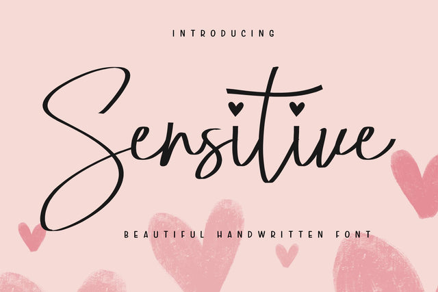 Sensitive script Font Chamsae Studio 