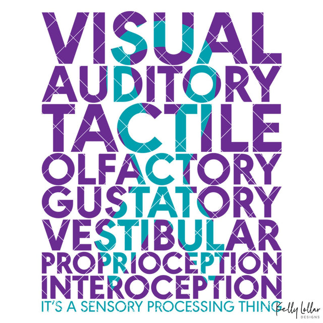 Sensory Processing Disorder Awareness SVG Kelly Lollar Designs 