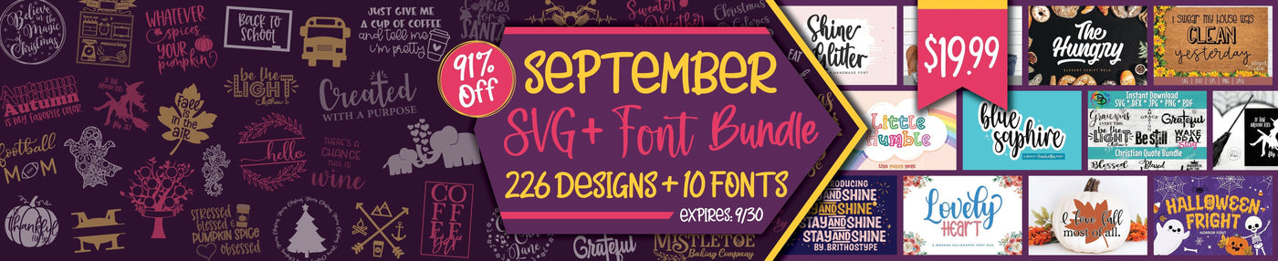 September SVG and Font Bundle