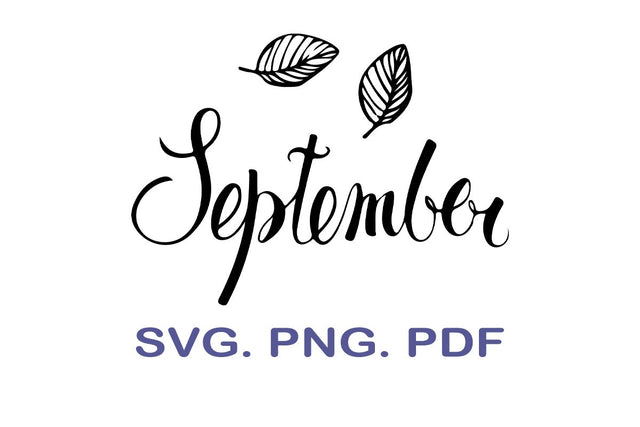 September SVG, September Quote svg, Autumn svg, Fall svg, Autumn Leaves SVG, Cut File SVG MagicDesignUS 