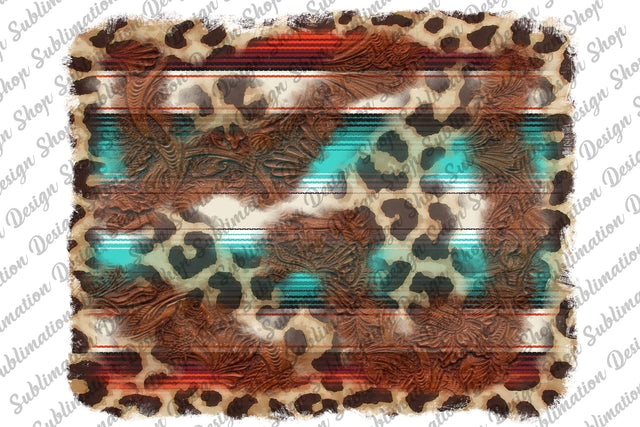 Serape Leopard Background Png, Tooled Leather Png, Serape Background Png, Leopard Background Png, Western Png, Sublimation, Digital Download Sublimation SublimationDesignShop 