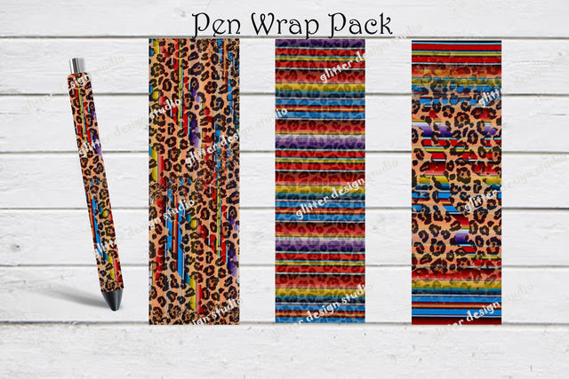 Serape Pen Wrap Set 3 Png,Mexican Pen Wrap,Abstract Tie Dye Decal Pattern Print Waterslide,Epoxy Glitter Pen Wrap, Ink Joy Wraps Sublimation ArtStudio 