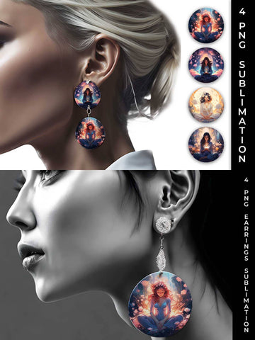 Serene Blooms - Meditation Earrings Bundle Sublimation Sintegra 