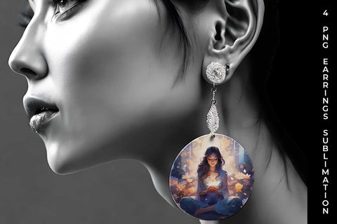 Serene Blooms - Meditation Earrings Bundle Sublimation Sintegra 