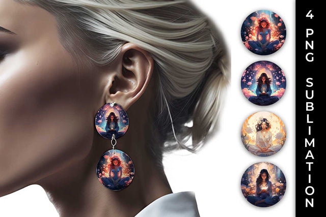 Serene Blooms - Meditation Earrings Bundle Sublimation Sintegra 