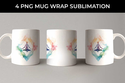 Serenity Flow - Yoga Symbol Mug Wrap Sublimation Bundle Sublimation Sintegra 