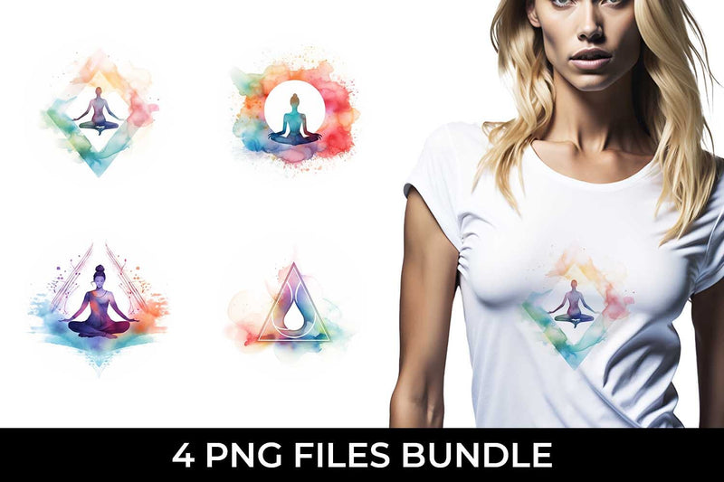 Serenity Flow - Yoga Symbol T-Shirt Sublimation Bundle Sublimation Sintegra 