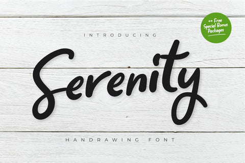 Serenity Font twinletter 