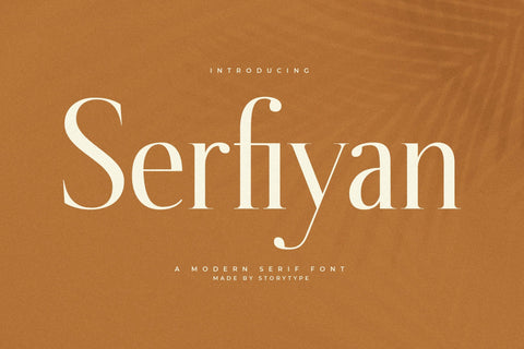 Serfiyan Typeface Font Storytype Studio 