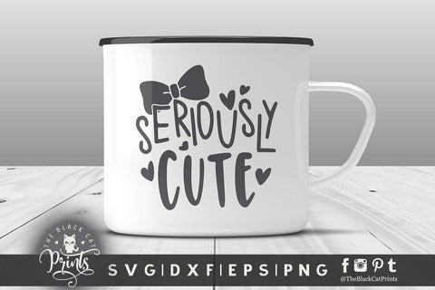 Seriously cute | Baby girl cut file SVG TheBlackCatPrints 