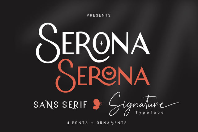 Serona A Elegant Duo and Ornaments Font Balevgraph Studio 