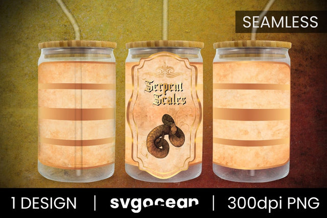 Serpent Scales Can Glass PNG Sublimation SvgOcean 