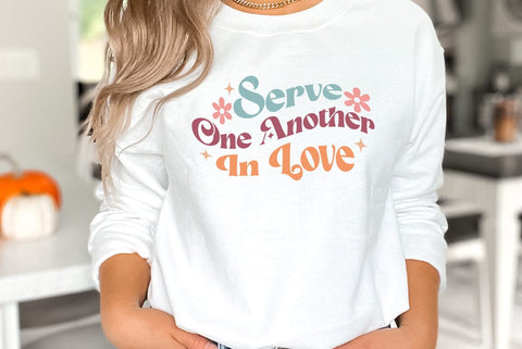 Serve One Another in Love, Christian Quote SVG SVG FiveStarCrafting 